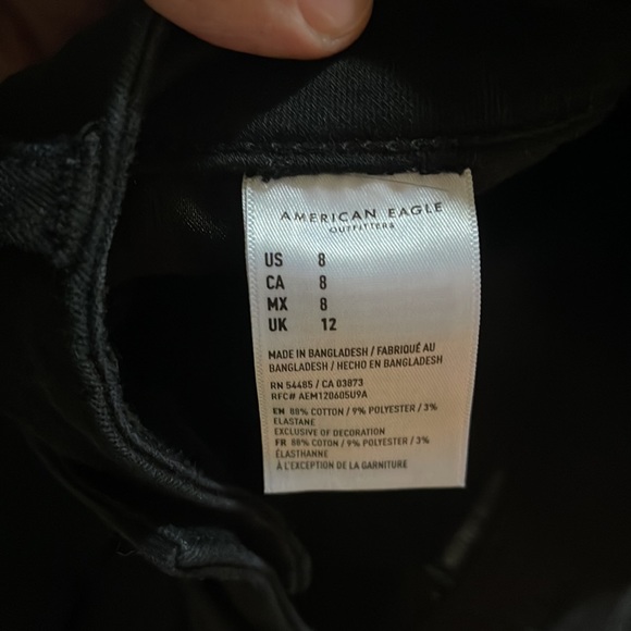 American Eagle black midi next level stretch short - 8 - Picture 3 of 3